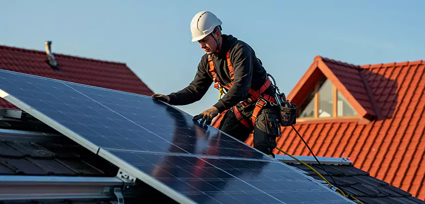 Solar Panels on Steel Roof Installation in Wheaton