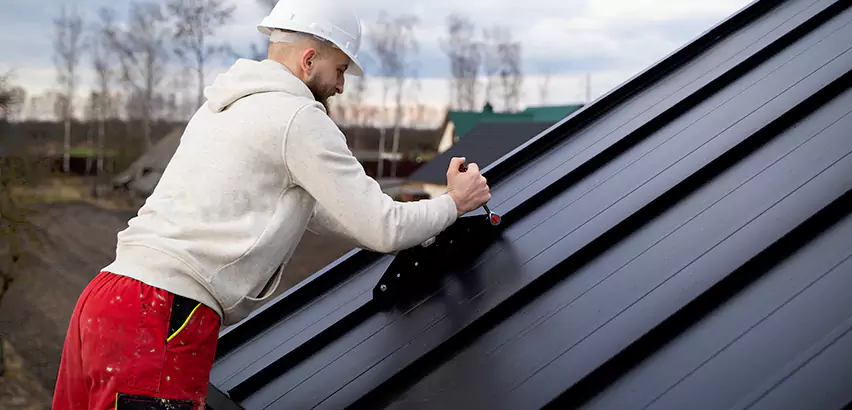 Tin Roof Ridge Cap Installation in Wheaton
